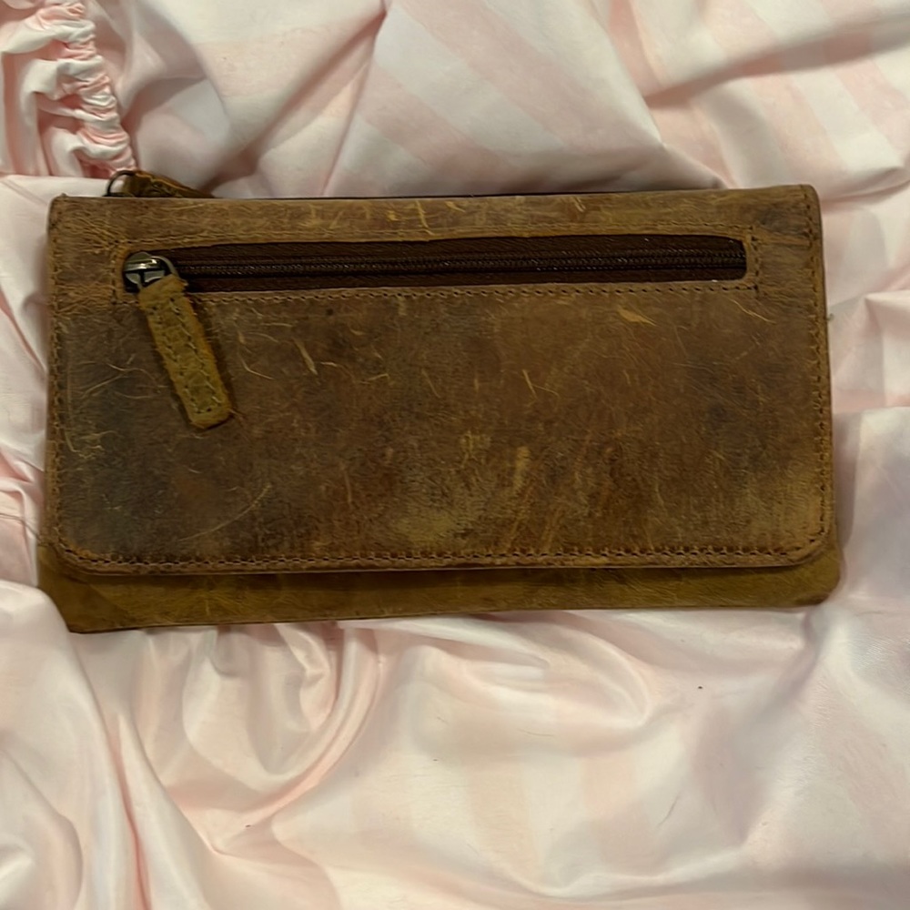 Myra Bag Rustic Brown Leather Oakfire Wallet